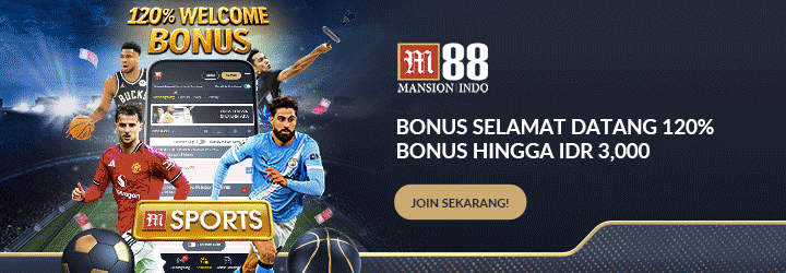 Animasi ilustrasi beragam permainan dan sportsbook yang tersedia di platform M88